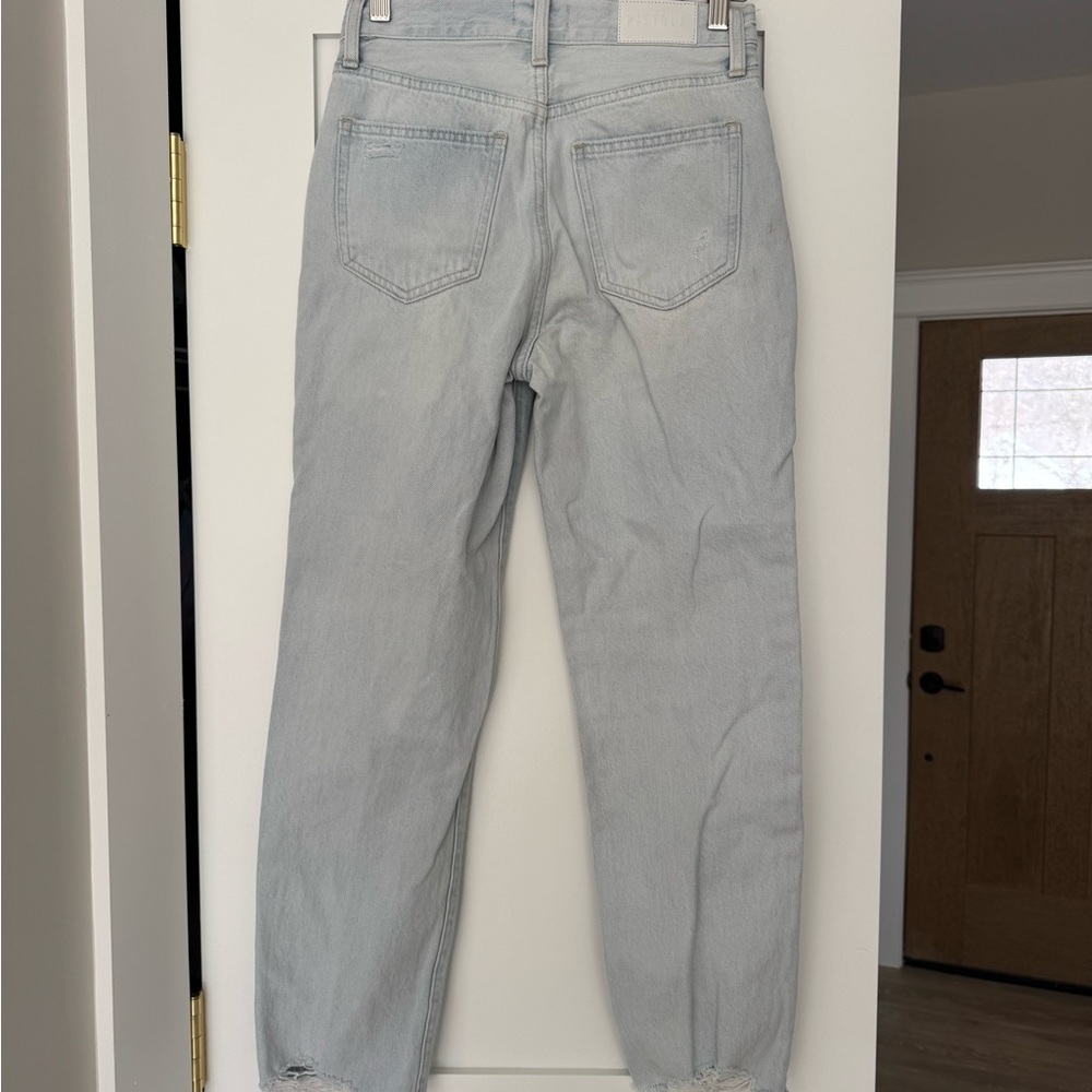 Pistola Straight Leg Raw Hem Light Wash Jeans Spring Summer Denim REVOLVE - Picture 7 of 9